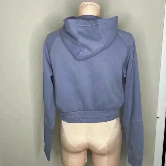 GymShark Womens Cropped 3/4 Zip Hoodie Size Medium Hooded Sweatshirt - Picture 3 of 5